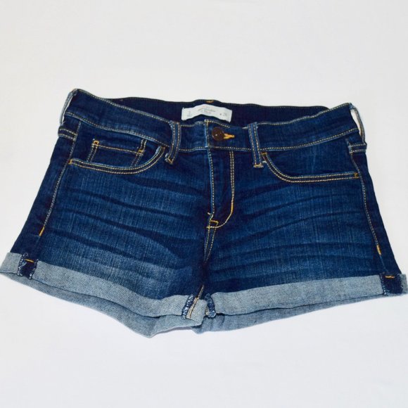 Abercrombie & Fitch Pants - Abercrombie & Fitch Cuffed Denim Jean Shorts - Size 2 - 26 Waist